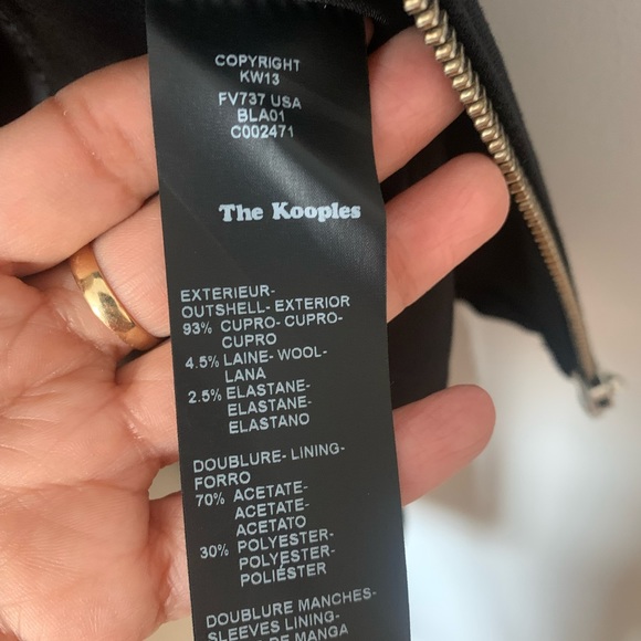 The Kooples black zip up jacket size 4 - Picture 8 of 9